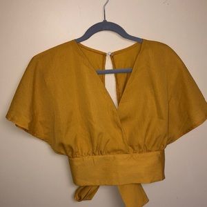 Mustard yellow crop top
